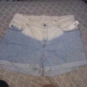 *BRAND NEW* Half bleach/half denim jean shorts